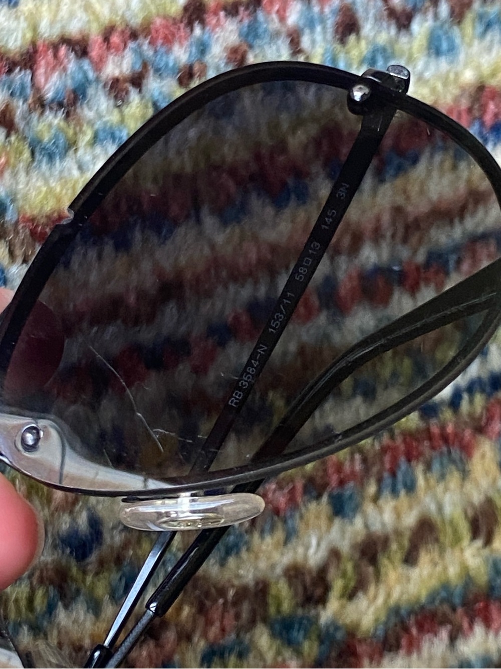 Ray-Ban Black Sunglasses with Brown Leather Case - Picture 4 of 13